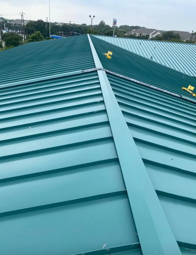 Green commercial metal roof ridge and valley for Metal Roof Repair in Makakilo